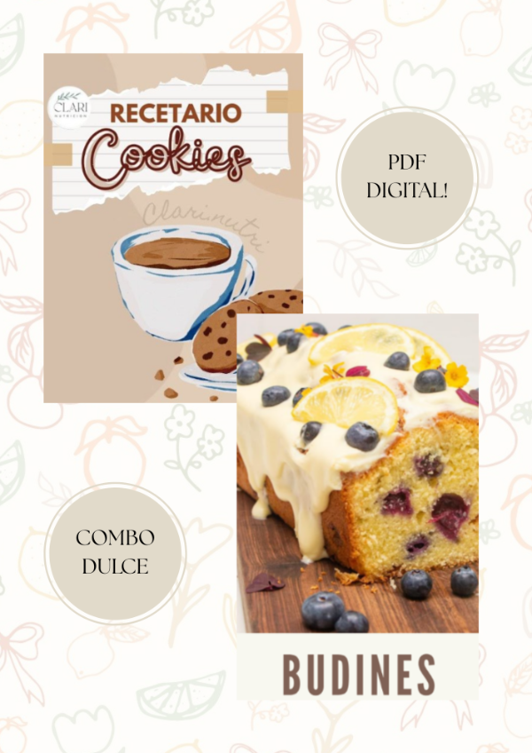 Producto - COMBO DULCE: RECETARIO COOKIES + BUDINES