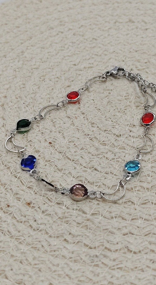 Producto - Pulsera de lunas con cristal de color