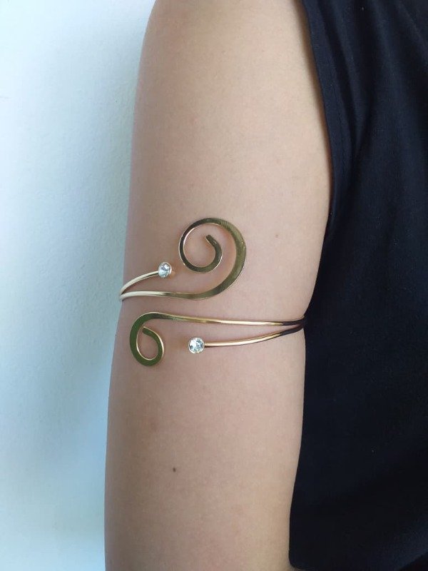 Producto - Brazalete Rulo Strass Dorado