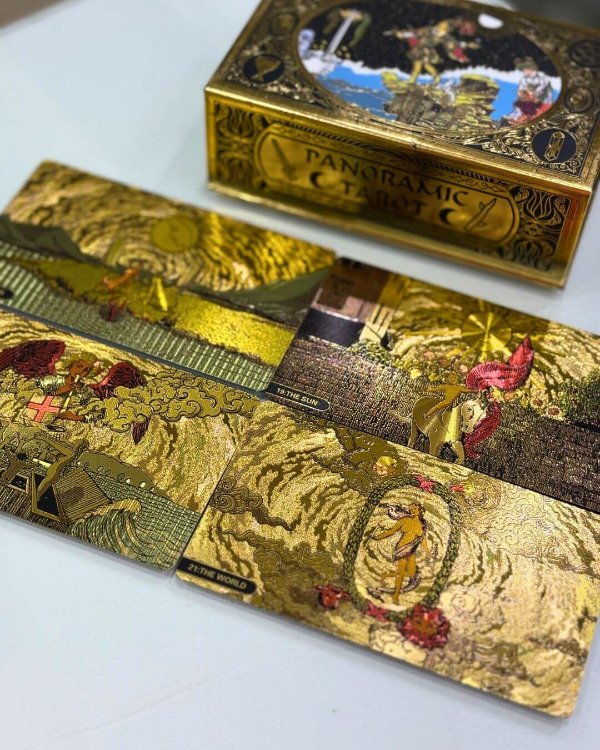 Producto - Tarot Rider waite Gold foil Panoramic sin bordes