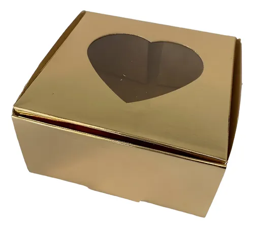 Producto - Caja corazon DORADO
