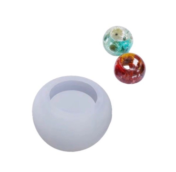Producto - MOLDE DE SILICONA MACETA Y PORTA VELA CIRCULAR 5,5 X 8,5 CM