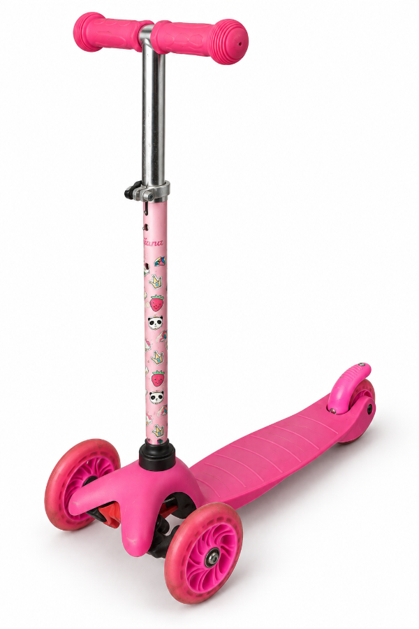 Producto - Monopatín infantil fucsia de 3 ruedas - 0