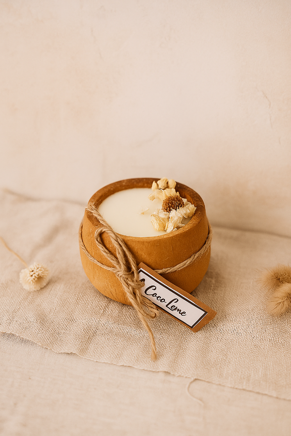 Producto - Vela en Cuenco de Madera