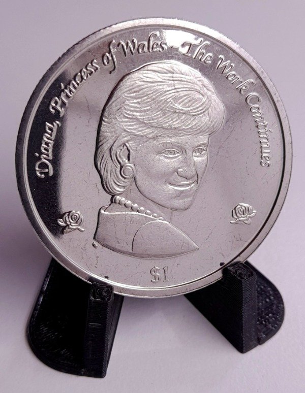 Producto - Islas Vírgenes Británicas 1 Dolar 2002 Muerte de la Princesa Diana Km#204 Aunc
