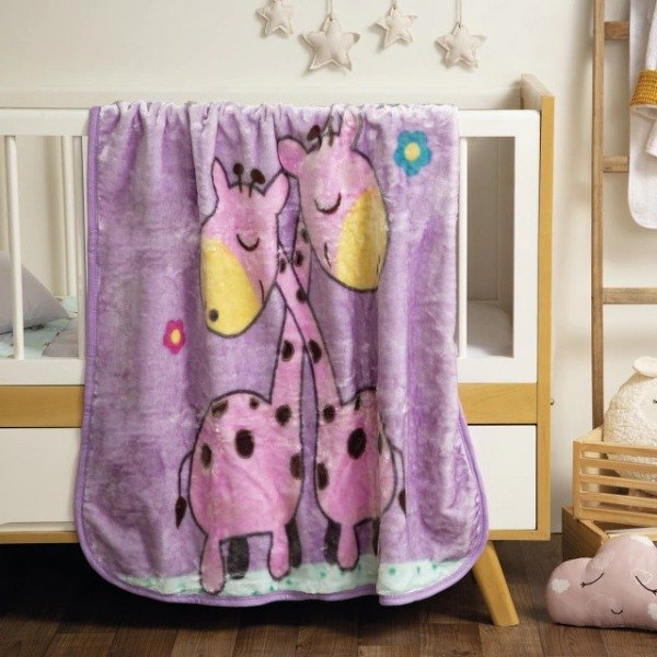 Producto - Frazada de bebe piel pesada lila