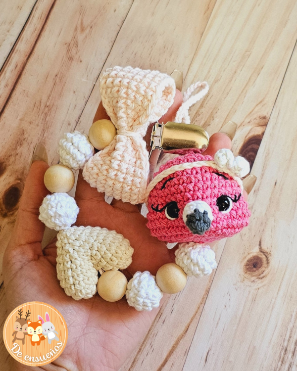 Producto - Portachupetes de Pinky - Guía de tejido