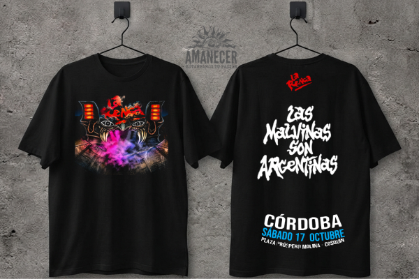 Producto - Remera La Renga en Cosquin Malvinas Argentinas