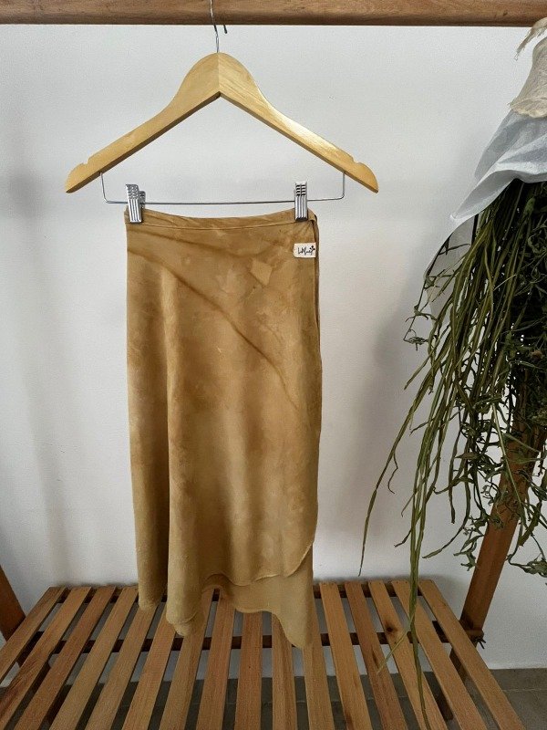 Producto - Falda Cruzada de Fibrana con Tinte de Eucalipto