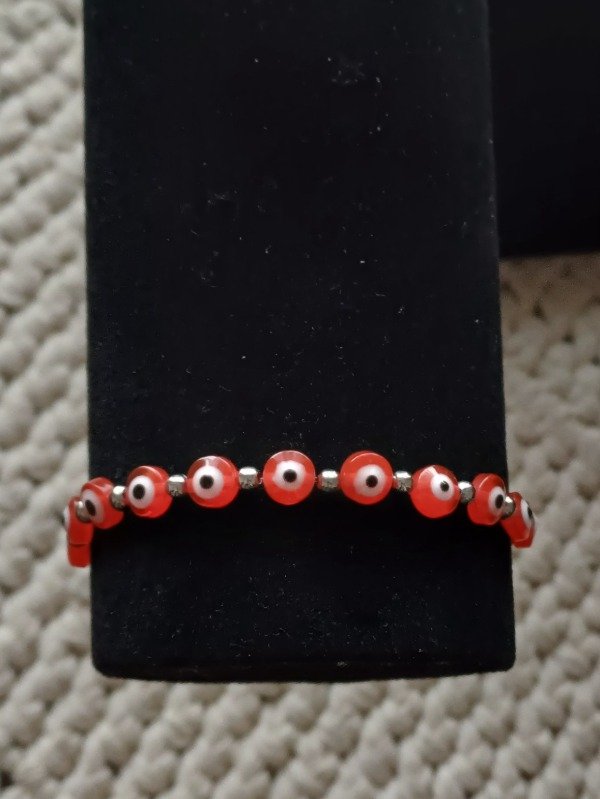 Producto - Pulsera ojos turcos roja