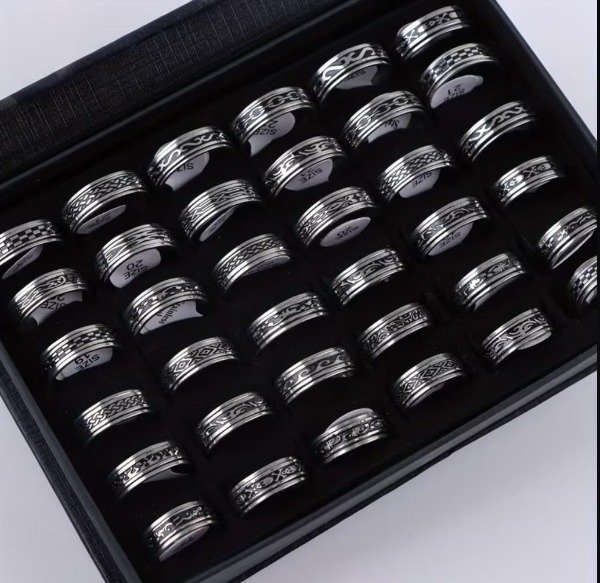 Producto - Anillos Clásico Franja Anti Estress - 4