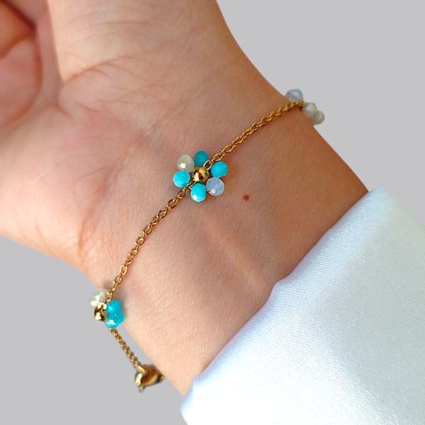 Producto - Pulsera flores 19cm AD 100116