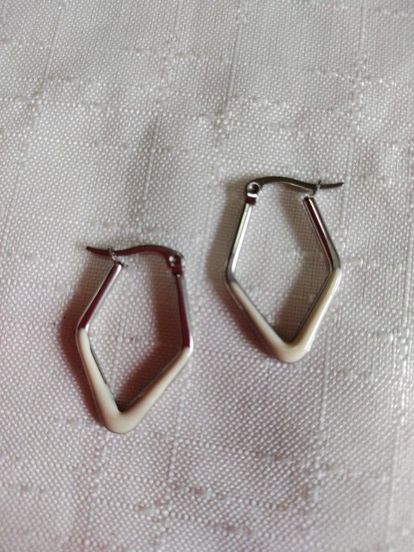 Producto - Argollas Rombo Blanco