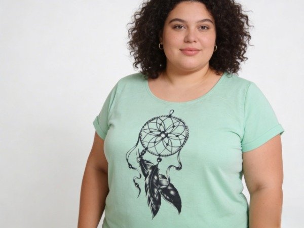 Producto - Remera Dama Basica VERDE AGUA