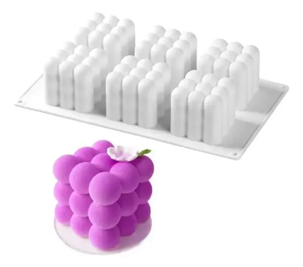 Producto - Molde silicón para postre burbujas x6