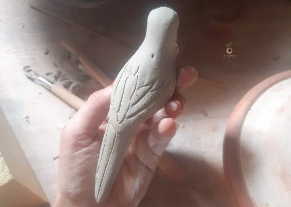 Producto - Pájaro Colgante de Cerámica  Para Pintar Souvenir Decoración POR ENCARGO - 1