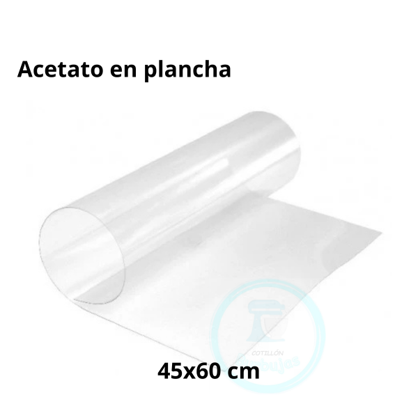 Producto - Plancha de Acetato Transparente 45 x 60 cm x1