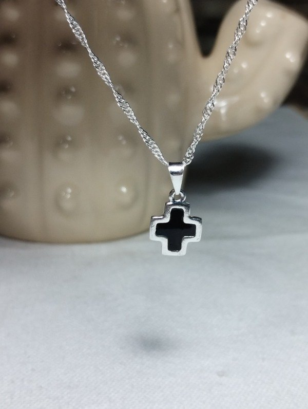 Producto - Cadena cruz negra AB