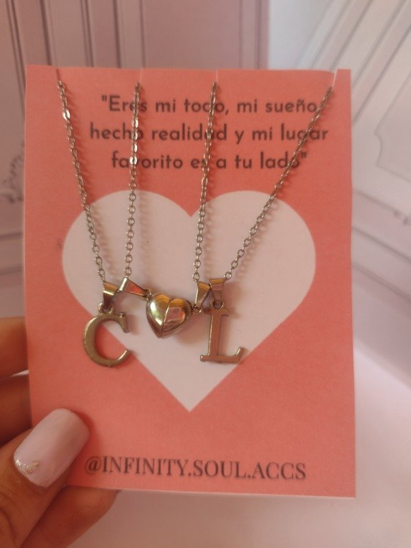 Producto - Iniciales y corazon imantado