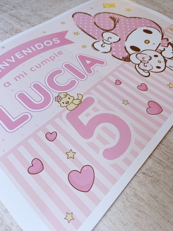 Producto - [Laser] Lamina My Melody - Cartel de Bienvenida - 0
