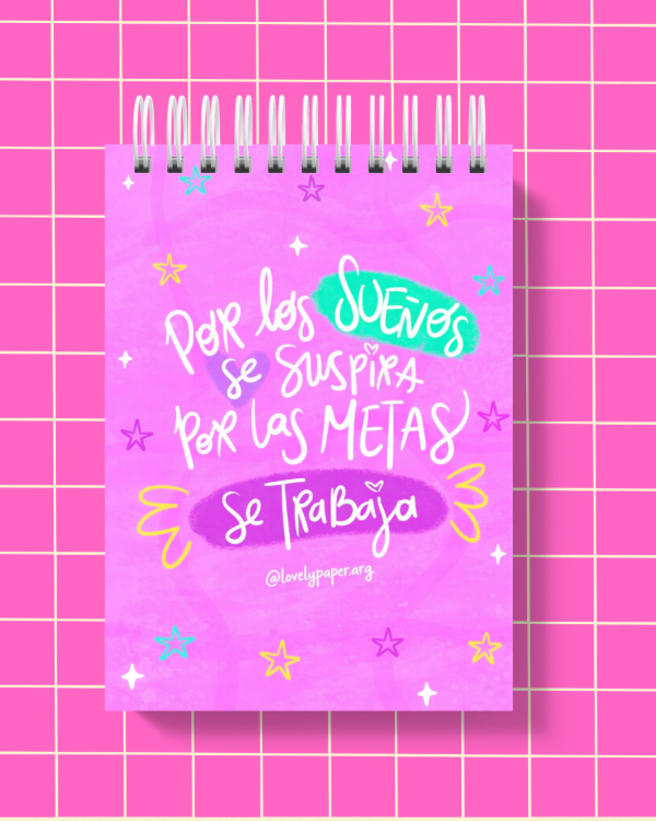 Producto - LIBRETA A6 POR MIS SUEÑOS