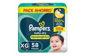Producto - PAMPERS BABYDRY TALLE XG X 58V
