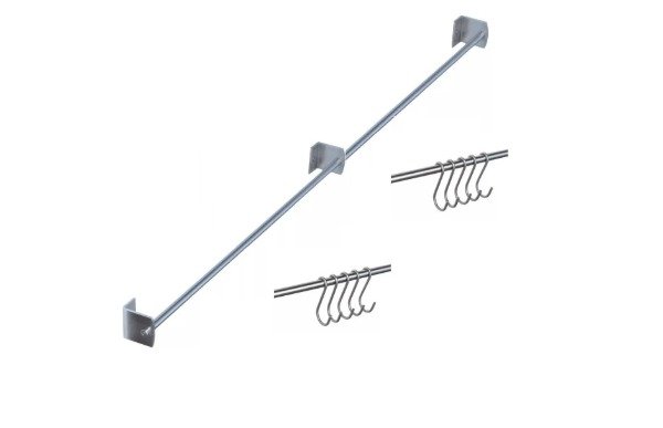 Producto - Barral de cocina de 1,00 m + 10 ganchos