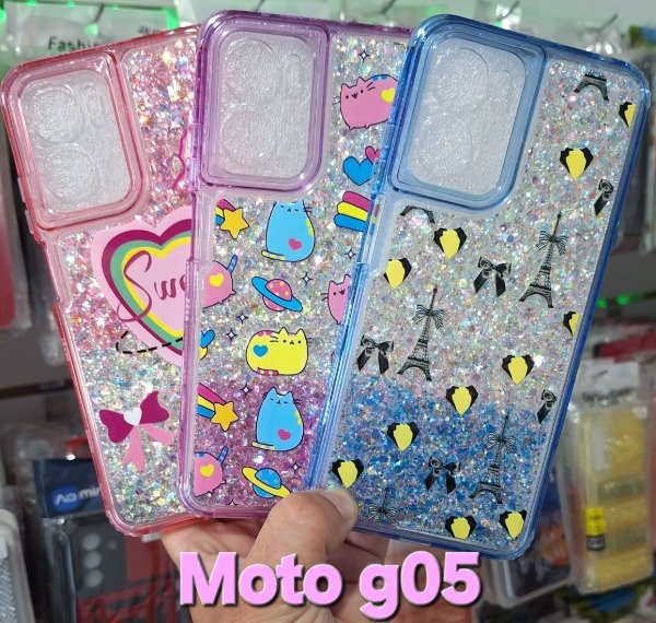 Producto - Fundas diseño glitter 360. Moto g05