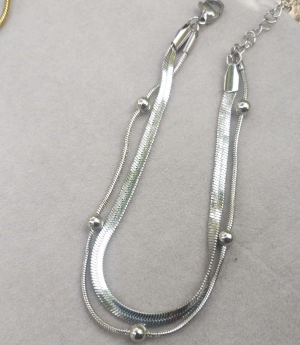 Producto - Pulsera doble - Chata y Bolitas