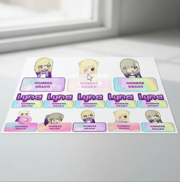 Producto - Kit Imprimible Etiquetas Escolares Lyna Editables - 5