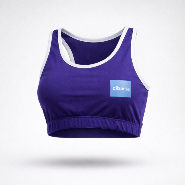 Producto - Cibarta Sport Top PowerMove violeta Vivos Blancos