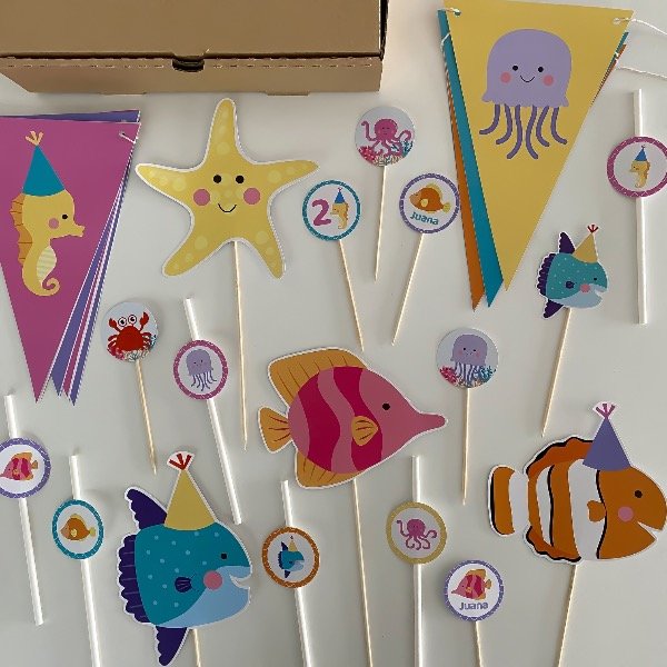 Producto - Party Box Plus Animalitos Del Mar bonete