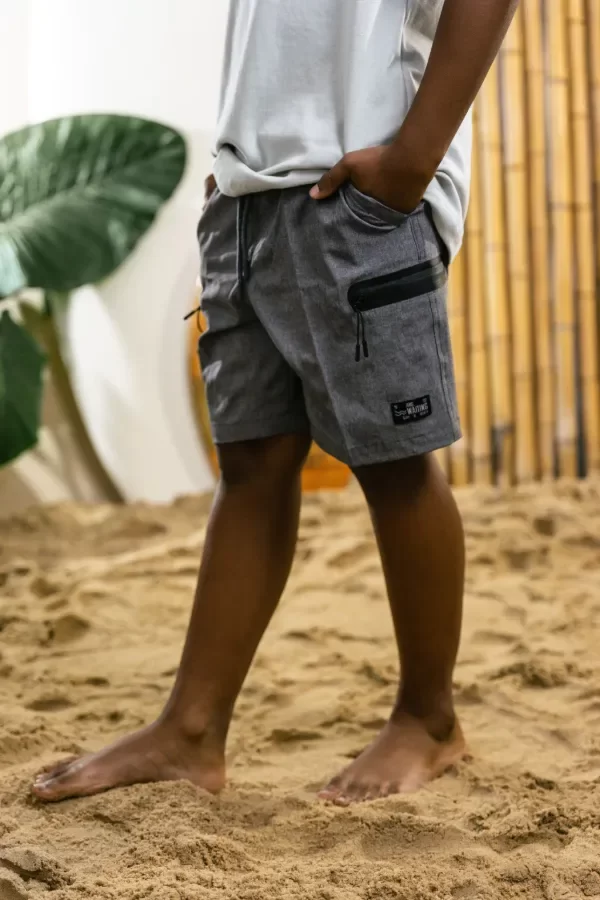 Producto - Short baños Hibrido gris