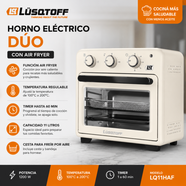 Producto - FREIDORA DE AIRE Y HORNO- DÚO LÜSQTOFF