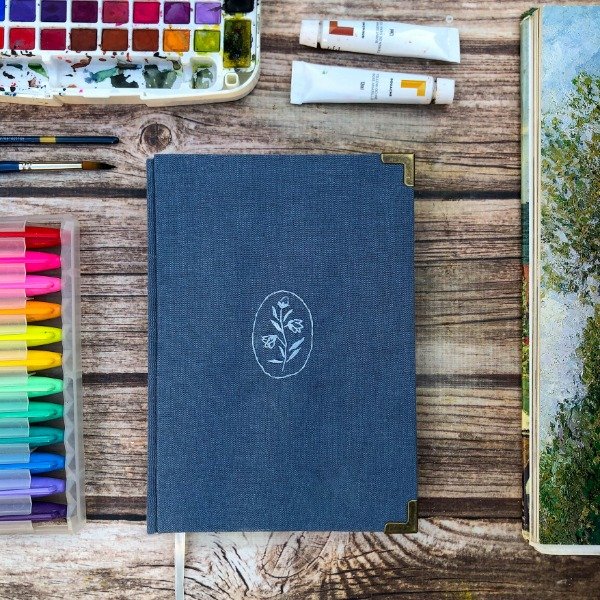Producto - Cuaderno Fleur azul