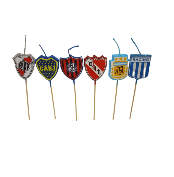 Producto - Velas cuadros de futbol 5cm alto