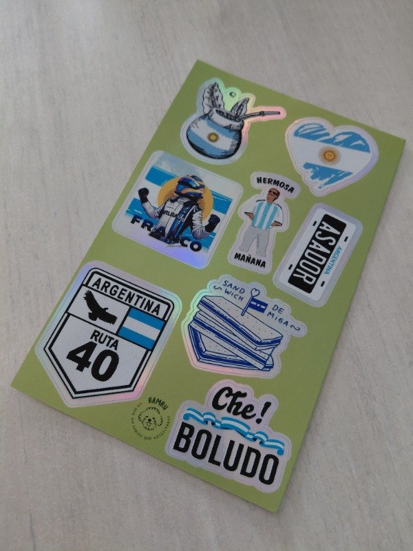 Producto - Planchitas de stickers - Argentina #005