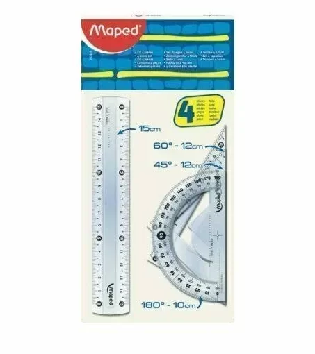 Producto - SET GEOMET. MAPED 20cm x 4 piezas