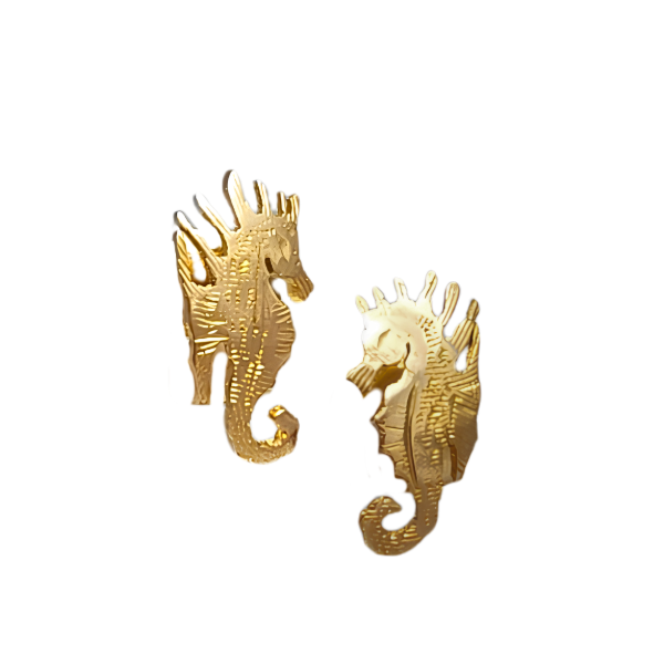 Producto - Aros Caballito de Mar Oro 18kt Cierre a Rosca - 0