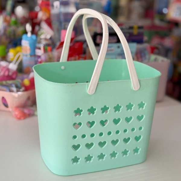 Producto - Canasto Plástico Calado con Manijas 6847