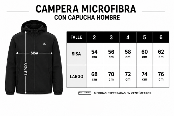 Producto - Campera Microfibra con capucha Media Frisa 3 Tiras - 1