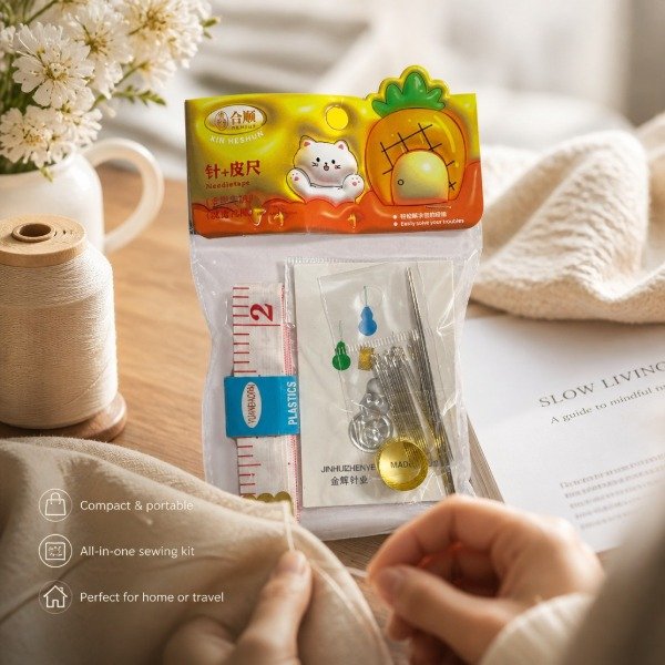Producto - KIT DE COSTURA CON CENTIMETRO AGUJAS DEDAL - 0