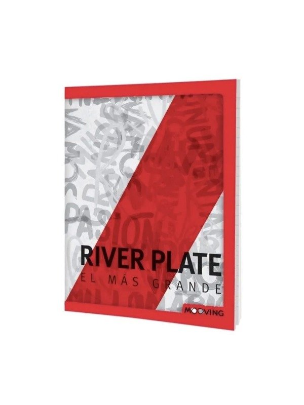 Producto - Cuaderno Escolar 16x21 Tapa Flexible 48hjs Mooving - River Plate