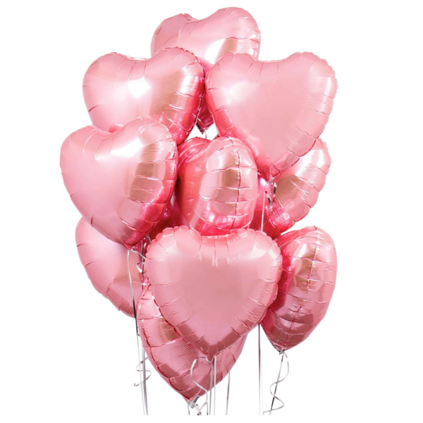 Producto - Globos metalizados corazon rosa 10"