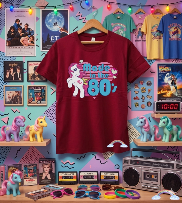Producto - Remera Algodon Pony 80s Bordo