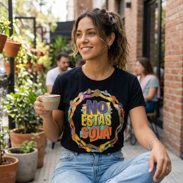 Producto - Remera NO ESTAS SOLA mujer. - 0