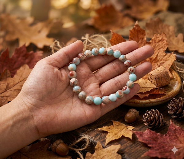Producto - "Amanecer otoñal" Piedra natural Jaspe Imperial