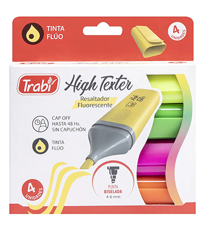 Producto - Resaltador TRABI hightexter PACK x 4 - 0