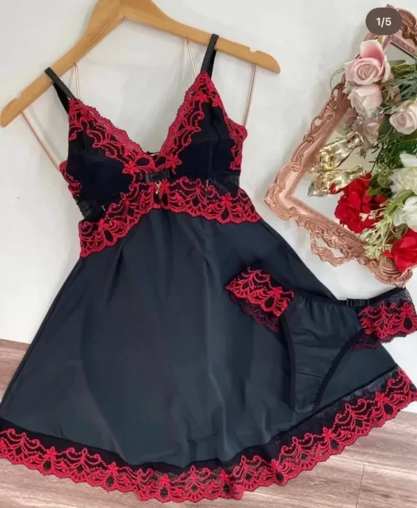 Producto - BABY DOLL DE LYCRA Y PUNTILLA