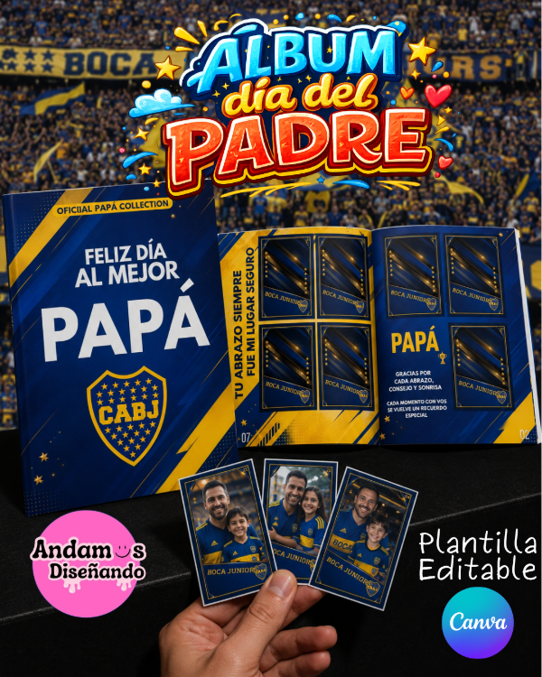 Producto - ÁLBUM DE FIGURITAS DEL DÍA DEL PADRE. VERSIÓN BOCA JUNIORS